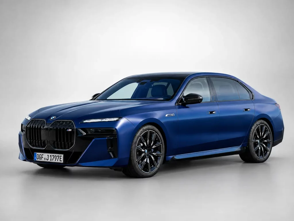 Blauwe BMW i7